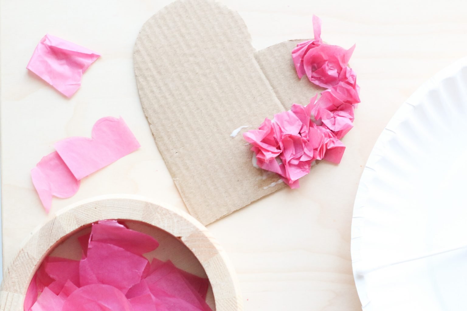 Tissue Paper Heart Craft - Toddler at Play